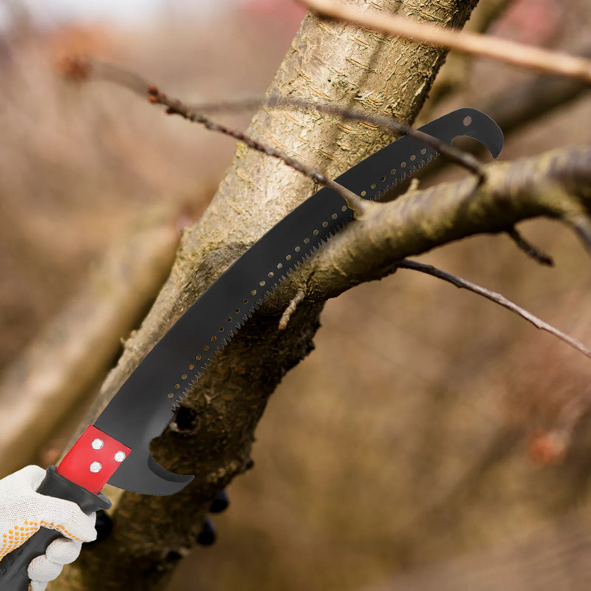 24ft Manual Pole Saw Lightweight Tree Trimmers Long Handle Pruner Set Sharp