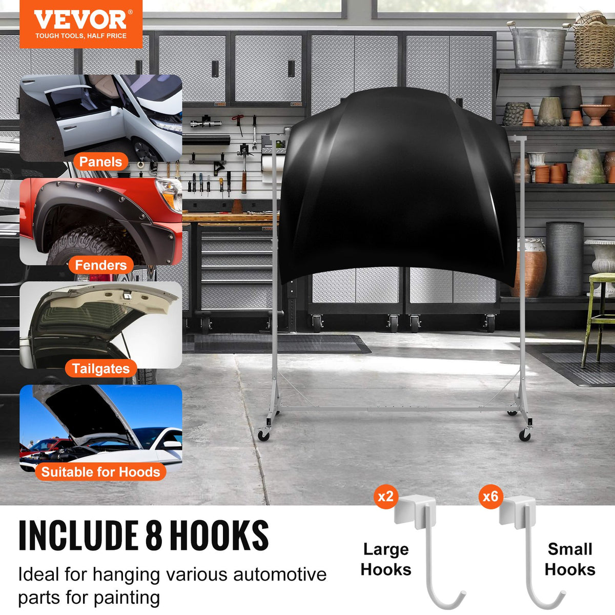newly upgraded vevor painting rack main view