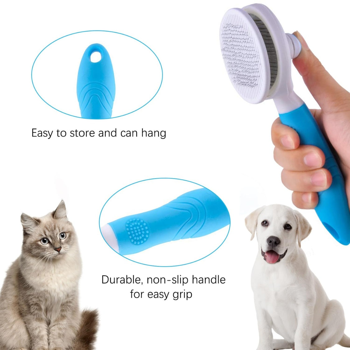 self cleaning slicker brush cat in use lifestyle