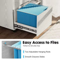 3 Drawer File Cabinet with Wheels Rolling Wood Printer Stand with