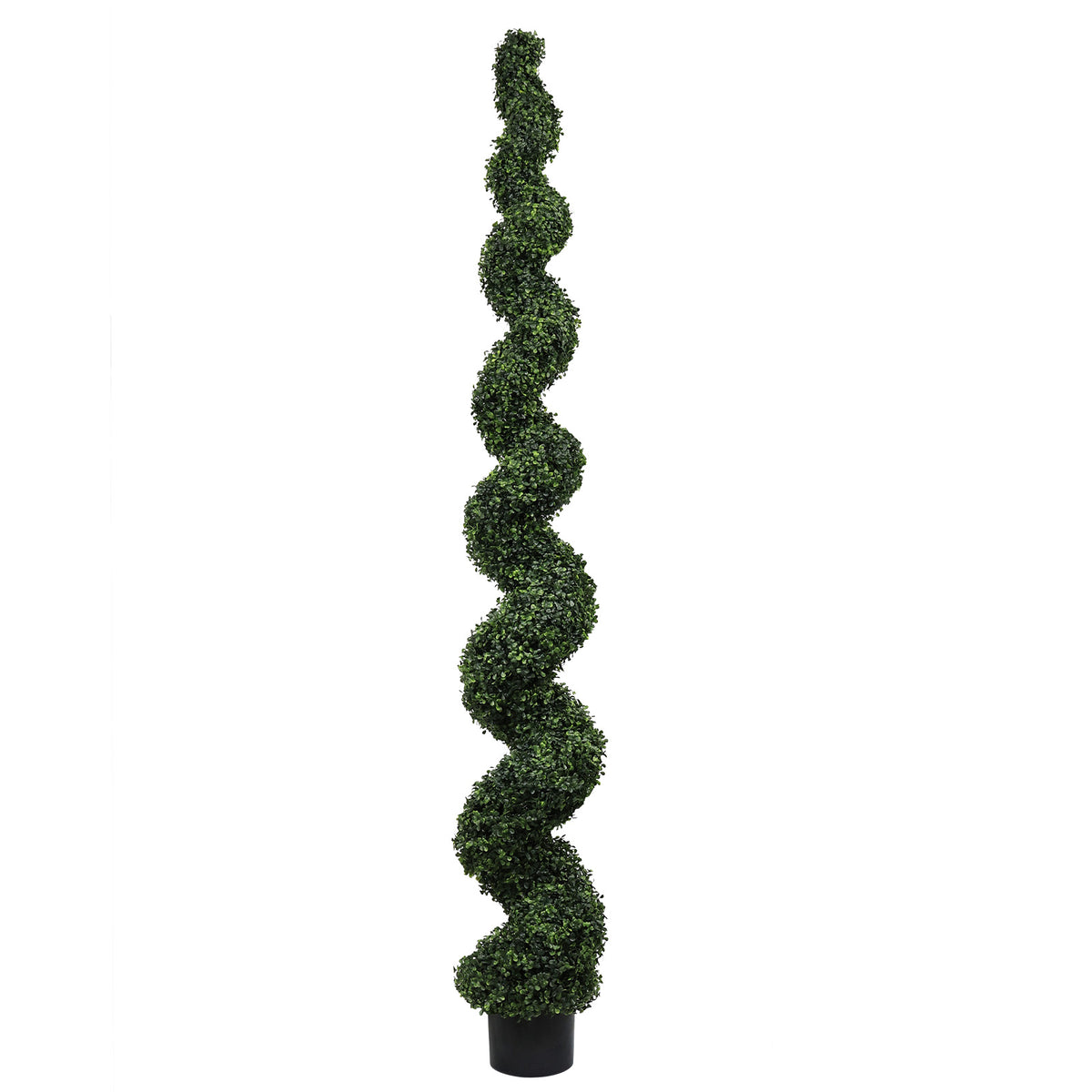7FT Spiral Topiary Trees Artificial Outdoor Faux Boxwood Plants Large Twisted - Image 3