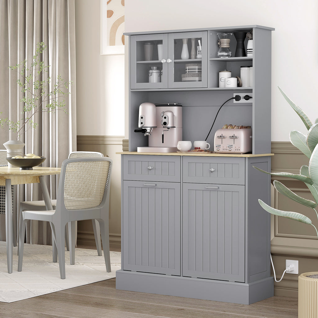 Kitchen Cabinet With Charging Station Tilt Out Cabinets Microwave Stand