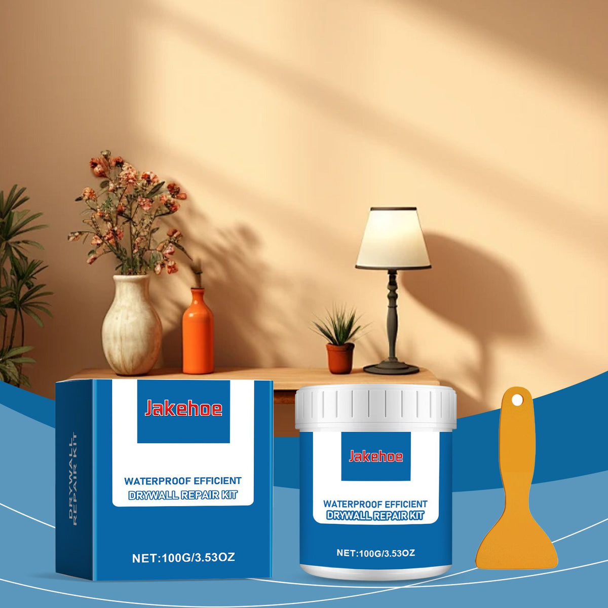 JAKEHOE Water Resistant Wall Repair Paste Kit 1 set Kit - Image 2