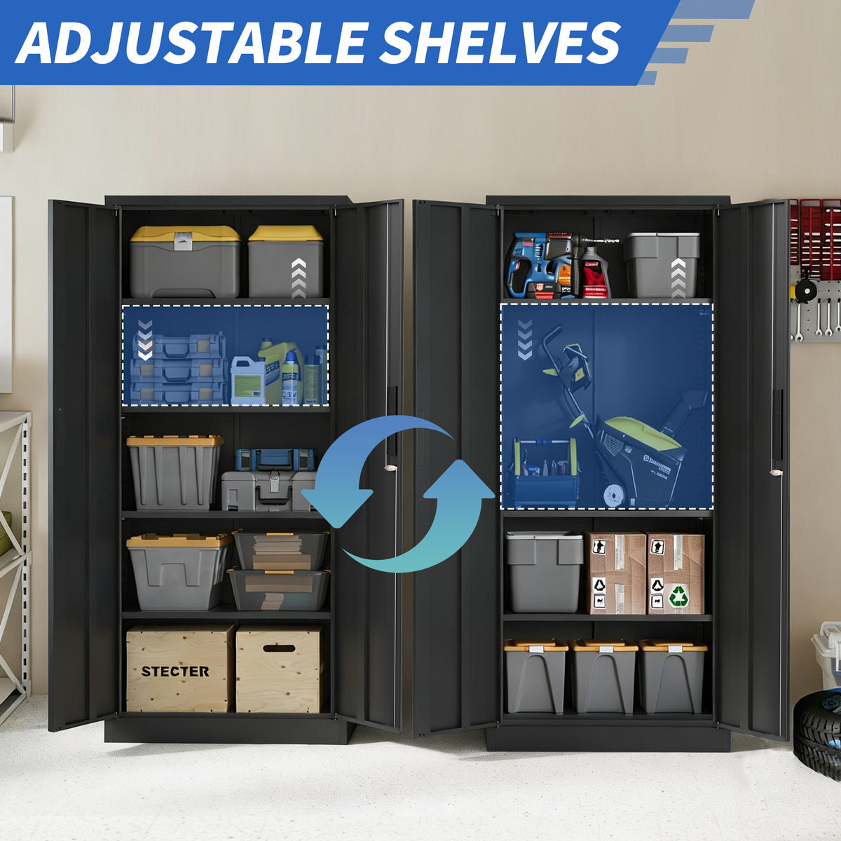 72in tall metal garage storage cabinet product detail