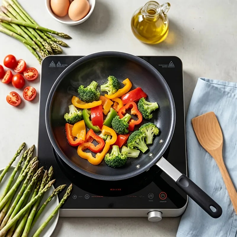 Ceramic Nonstick Egg Pan Aluminum Frying Pan with Stainless Steel Base Oven - Image 4