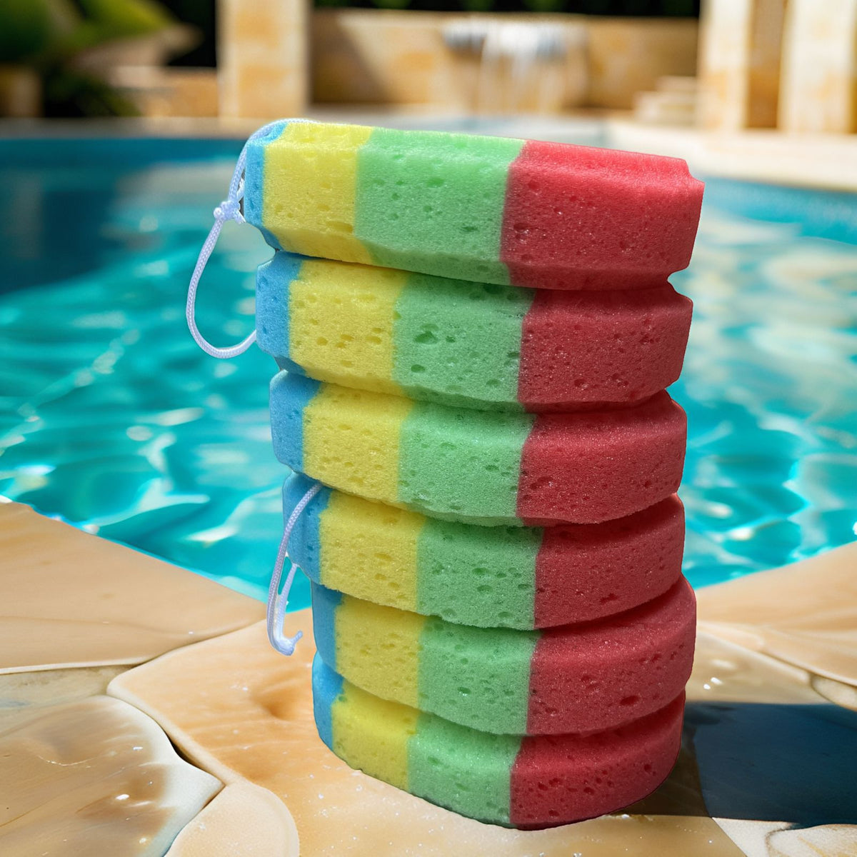 Oval Colorful Bath Sponge - Image 4