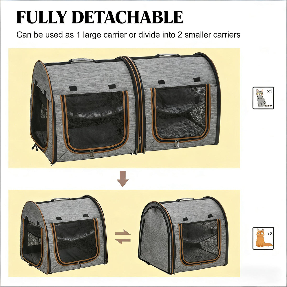Travel Pet Crate Portable Soft Sided Cat Carrier Bag - Image 5