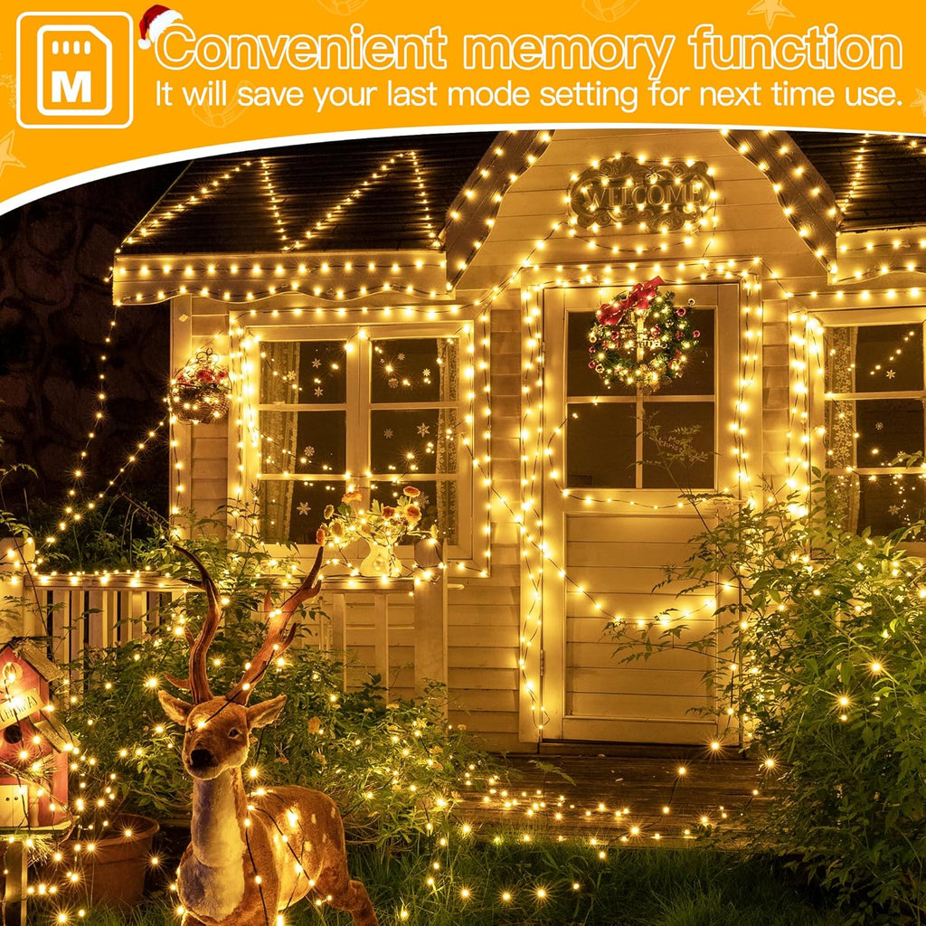 Warm White String Lights LED Ice Bar Light 10m 400mm Curtain Light Modes With - Image 5