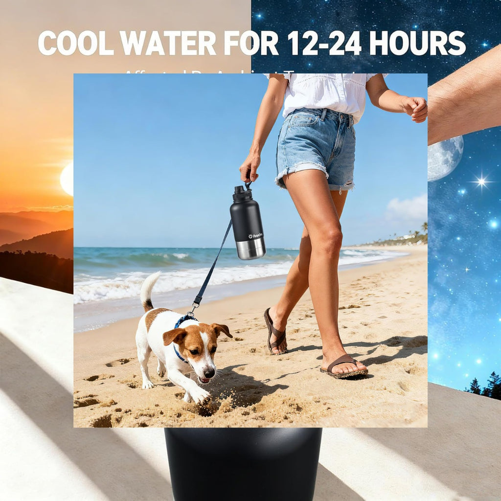 32 oz insulated dog water in use lifestyle
