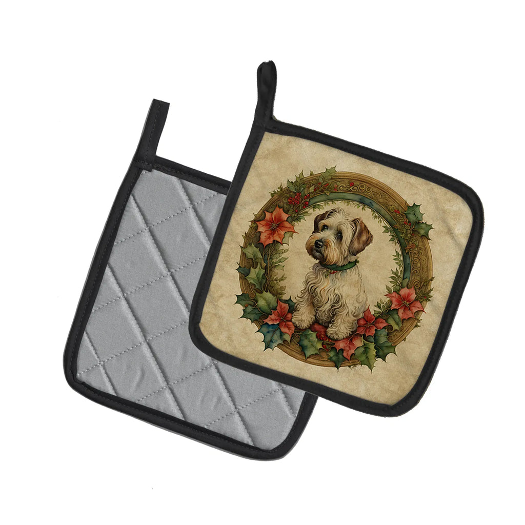 Sealyham Terrier Christmas Flowers Pair of Pot Holders Kitchen Heat Resistant - Image 5
