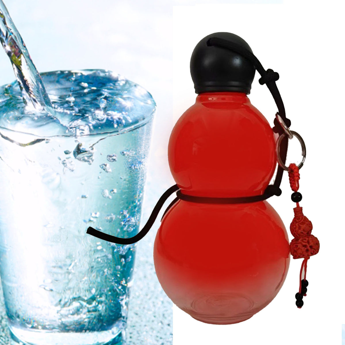 Gourd Style Water Bottle PC 800ml Insulated Chinese Retro Portable Sports Water - Image 5