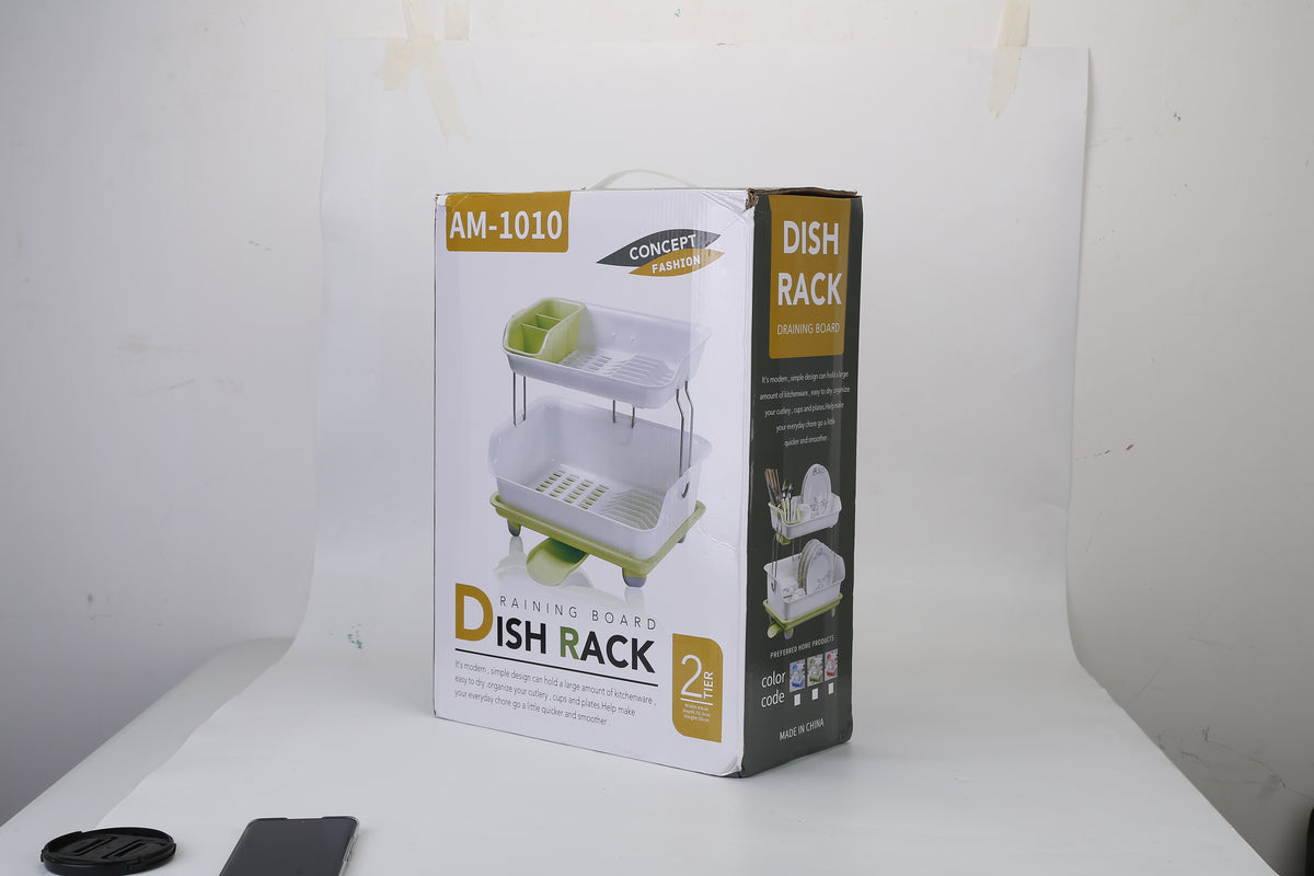 2-tier dish drying rack cutlery product angle 6