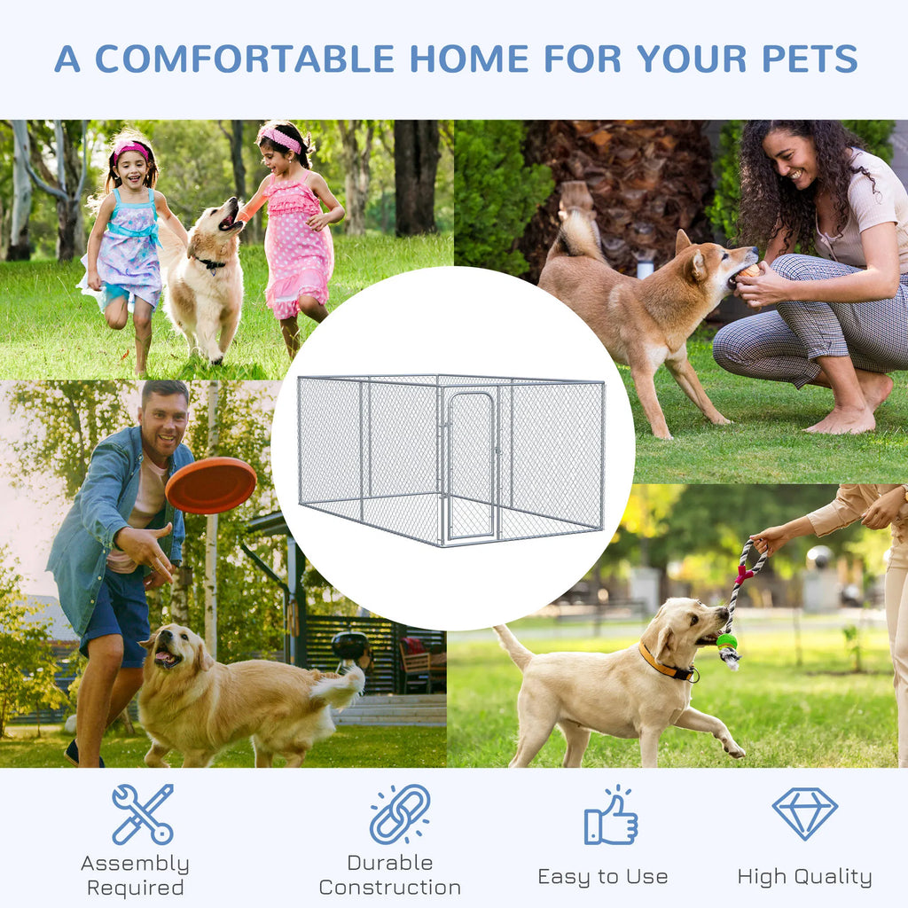 99 Sq. Ft. Dog Playpen Outdoor with Galvanized Steel Frame for Small and