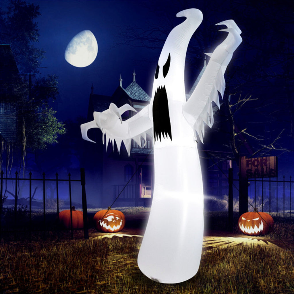 12FT Halloween Inflatable Scary Ghost With Built In LED Lights Blow Up Yard - Image 4
