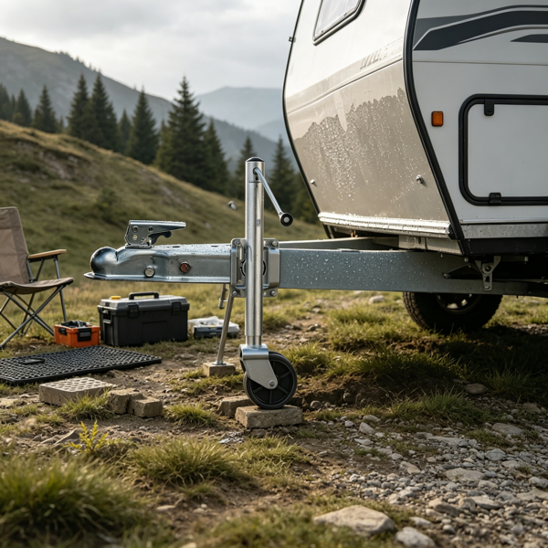 2000 Lbs Heavy Duty Swivel Boat Trailer Jack With PP Dual Wheel 15inch 27inch - Image 5