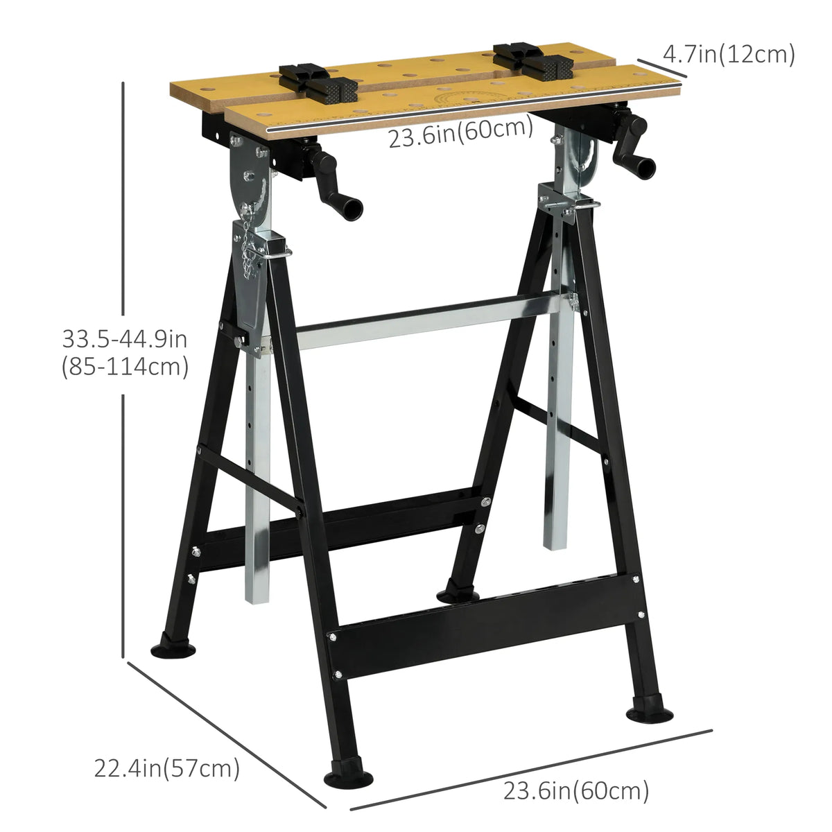Work Bench Tool Stand with Adjustable Height and Angle Carpenter Saw Table - Image 5
