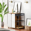 Double Cat Litter Box Furniture Enclosure