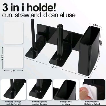 Slushie Machine Cup Organizer 3 in 1 Side Mounted Cup Organizer For Ninja - Image 5