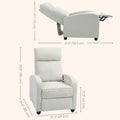 Fabric Recliner Chair Manual Home Theater Seating Single Reclining Sofa Chair