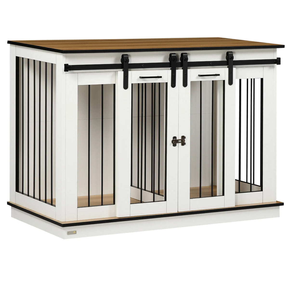 47in Dog Crate Furniture with Divider Panel Wooden Dog Kennel TV Stand for - Image 3