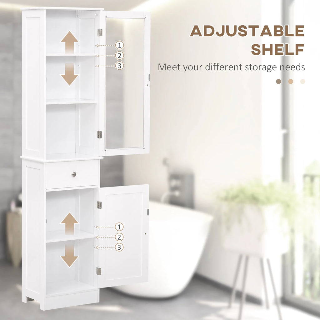 Tall Bathroom Cabinet Bathroom Storage Cabinet with Drawers 2 Doors and - Image 5