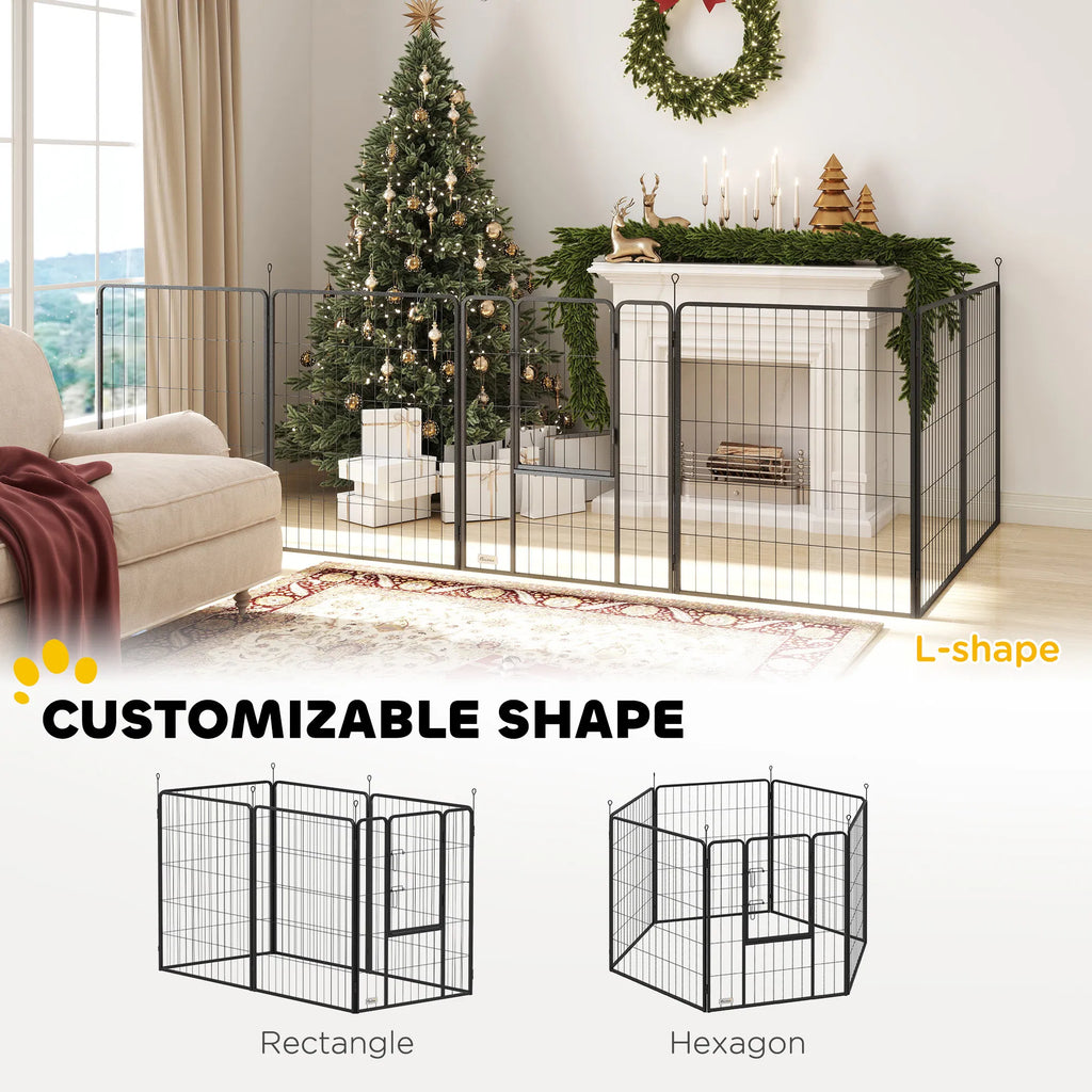 Heavy Duty Dog Playpen with Door for Large Dogs 6 Panels 39"H - Image 3