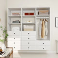 Livelylodge Modular Wardrobe Closet Freestanding White Closet With Spacious