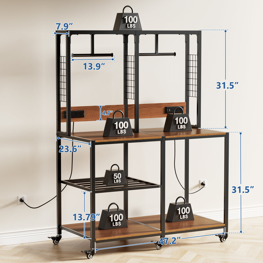 Double 3D Printer Stand With Filament Storage Heavy Duty Metal Frame Dual 3D - Image 3