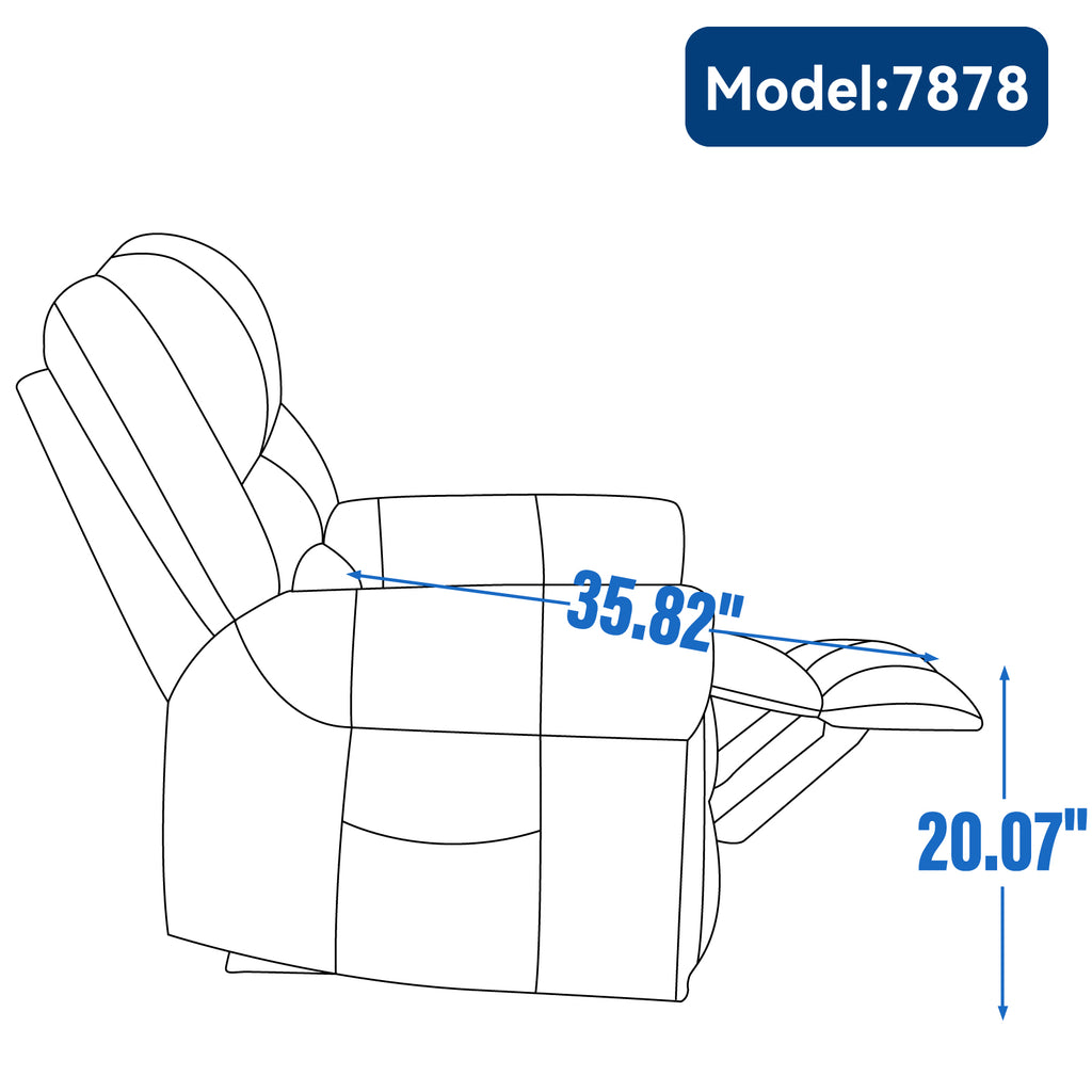 Power Lift Recliner Chair Heat Massage Dual Motor Infinite Position Up to 350 - Image 4