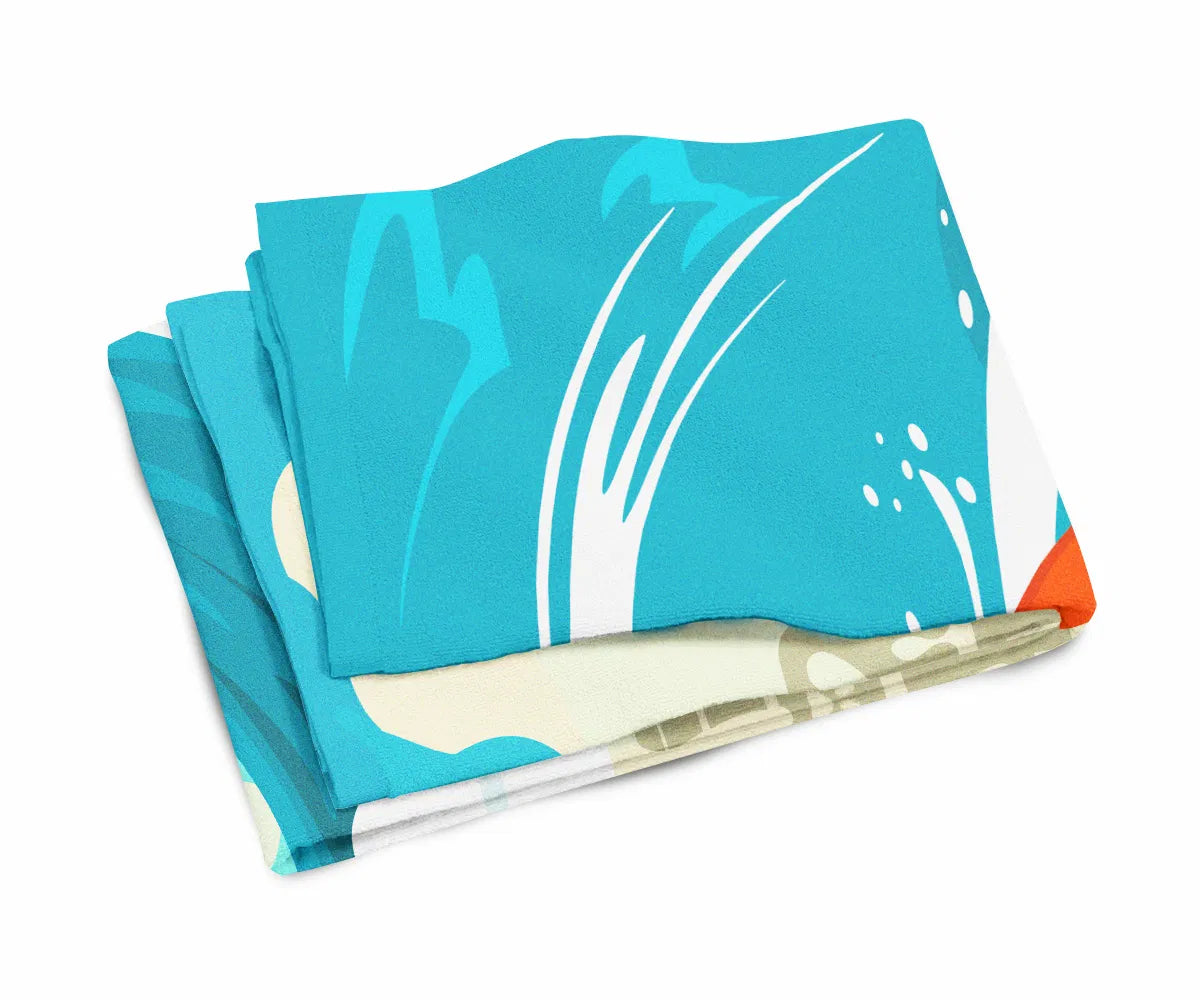 Surfer Dog Ruby Cavalier Spaniel Premium Beach Towel Oversized Blanket Pool - Image 3
