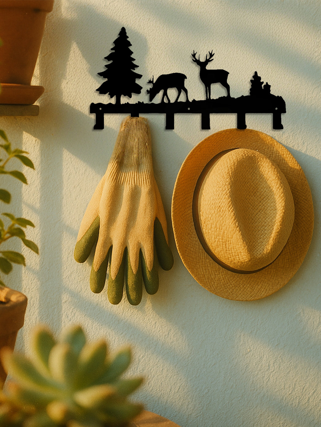 decorative elk wall-mounted key holder