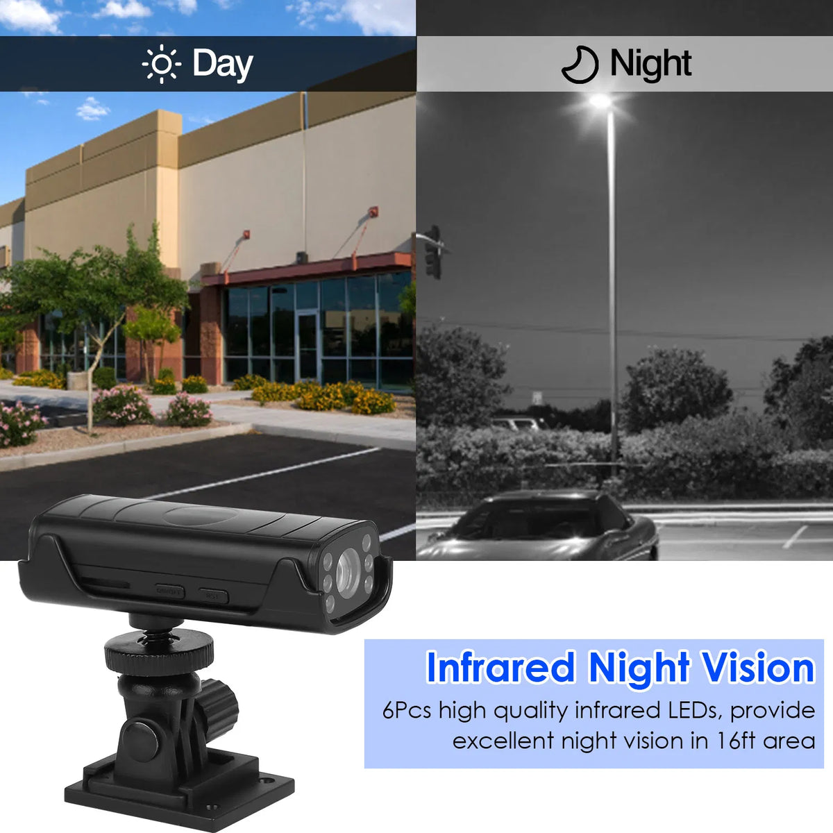 Wireless Camera Reverse Hitch Guide Camera Vehicle Backup Rechargeable Camera