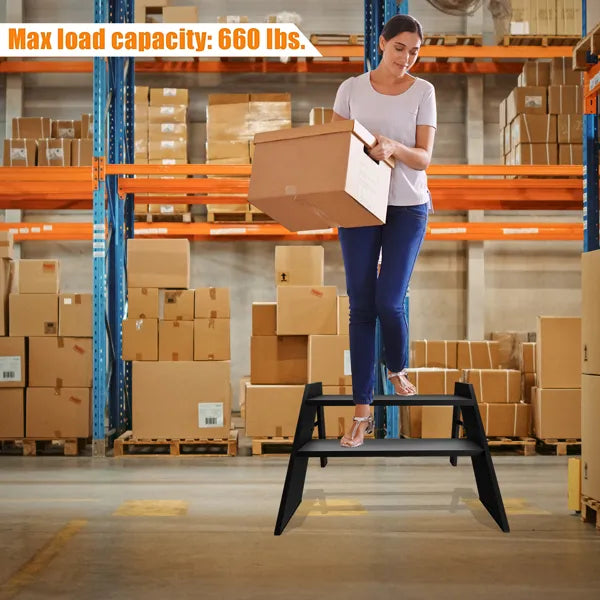 Step Stool Foldable Step Ladder 2 Step Folding RV Steps with Non Slip Feets - Image 4