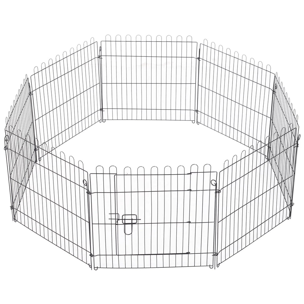 24inch 8 Panel Dog Playpen Octagon Pet Exercise Playpen Crate Foldable Dog Cage - Image 4