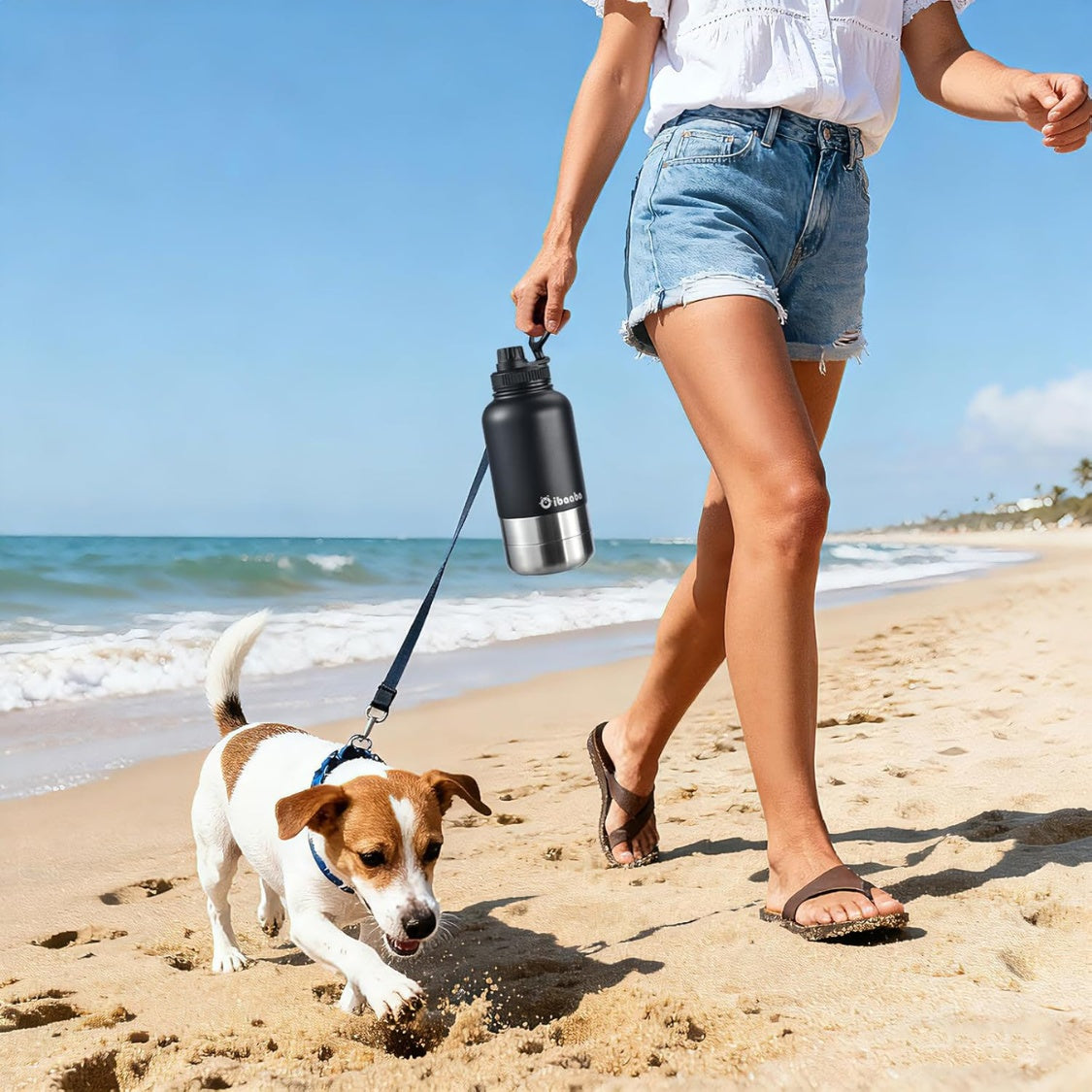 32 oz insulated dog water detail and structure