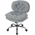 Computer Desk Chair Armless Office Chair with Wide Padded Seat and Adjustable