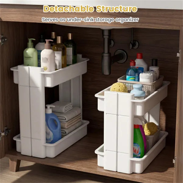 4 Tier DIY Rolling Storage Cart 15.5 X 9 X 40.5 With Detachable Ventilated - Image 2