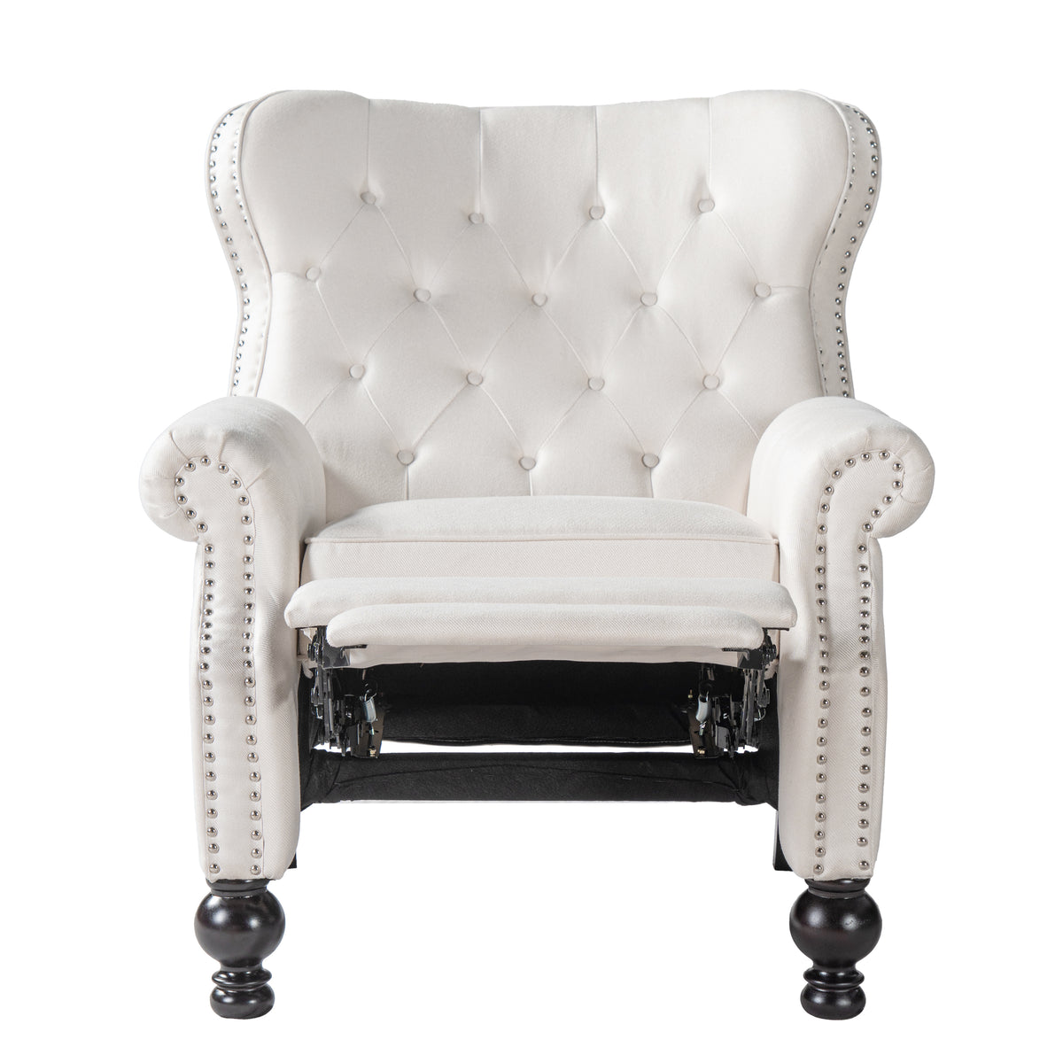 Modern Manual Push Back Recliner Chair Fabric Upholstered 3 Position Recliner - Image 5