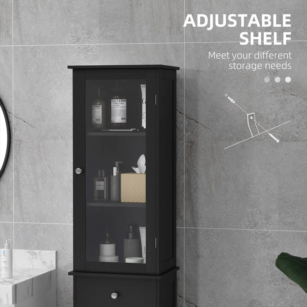 Tall Bathroom Cabinet Bathroom Storage Cabinet with Drawers 2 Doors and - Image 4