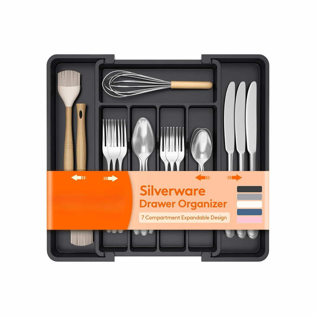 expandable silverware drawer organizer adjustable main view