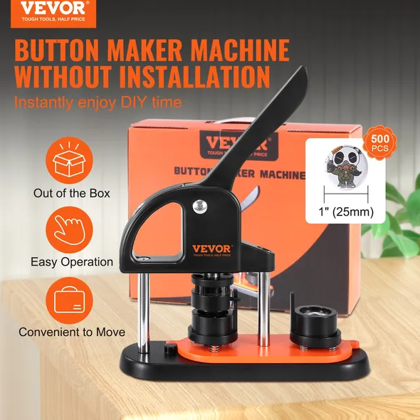 Button Maker Machine 0.98 Inch 25mm Pin Maker With 500pcs Button Parts Button - Image 4